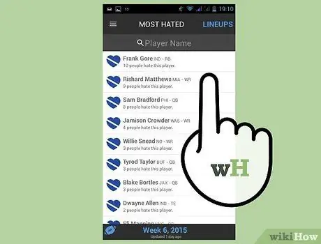 Используйте приложение DraftKings Fantasy Sports, шаг 8