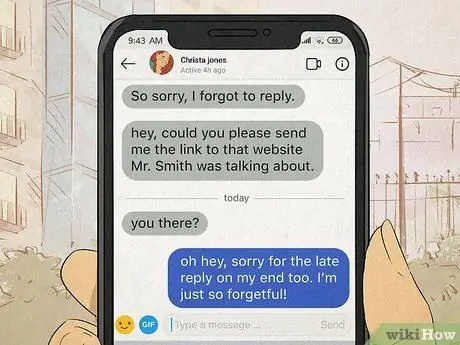 Когда девушка пишет извинения за поздний ответ Шаг 6