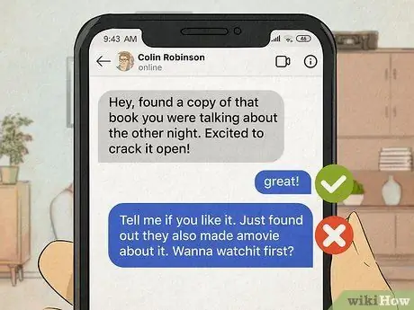 Ответить на кокетливое сообщение от парня Шаг 11