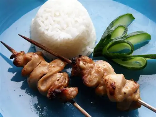 Индонезийская, подходящая для детей: сатай из курицы