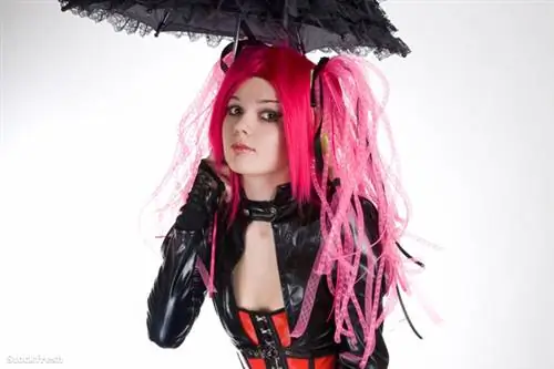 Stockfresh 680104 смешная готическая девушка с зонтиком sizeM