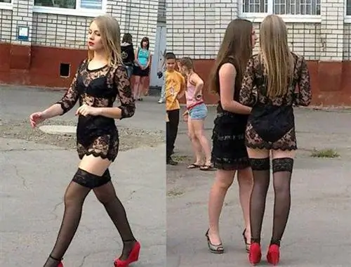 Экстремальный выпускной: 17-летняя девушка блеснула попой в кружевном платье