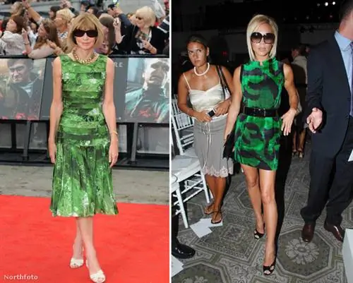 Они обе проголосовали в зеленом платье на мероприятии. А рядом с кем ты его положишь?