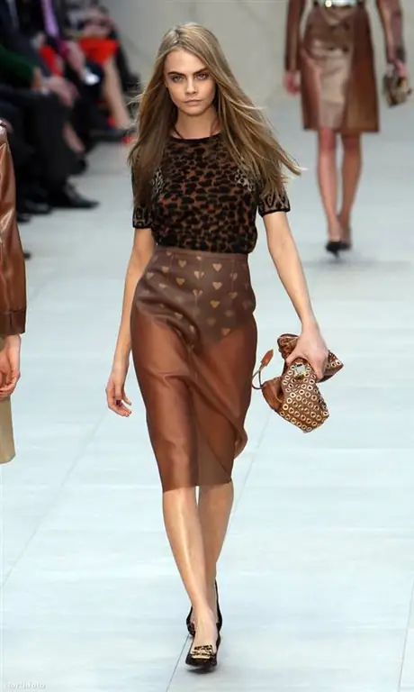 Кара Делевинь демонстрирует трусики Burberry на Неделе моды в Лондоне: здесь зародилась мода…