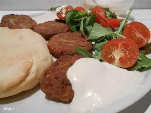 Фалафель, тахини, лаваш, домашний