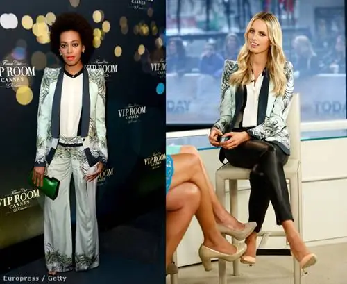 Соланж Ноулз и Каролина Куркова выбрали один и тот же блейзер Robert Cavalli