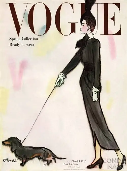 В 1940-х годах уже было модно помещать собаку на обложку Vogue