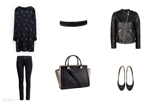 Платье - 25 995 форинтов (Zara), джинсы - 3 490 форинтов (H&M), кожаная куртка - 29 995 форинтов (Mango), ремень - 10,78 евро (Asos), обувь - 8 995 форинтов (Zara), сумка - 9 990 форинтов (H&M)