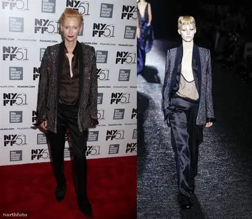 Тильда Суинтон в наборе Haider Ackermann