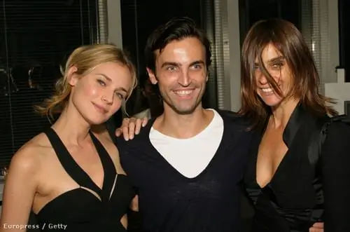 Дайан Крюгер, Николя Гескьер и Карин Ройтфельд в 2004 году