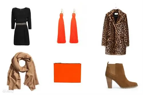 Платье - 11 995 форинтов (Mango), шарф - 2 990 форинтов (H&M), серьги - 2 995 форинтов (Bershka), сумка - 47,17 евро (Asos), куртка - 29 995 форинтов (Zara), ботильоны - 21 995 форинтов (Mango)