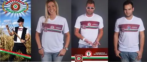 Национальная реклама: необязательно, но рекомендуется! Слева направо: Немзети Хоргас, Немзети Безработный, Немзети Предприниматель