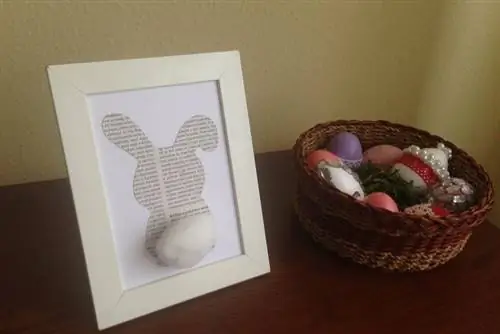 Пасха своими руками: кролик в рамке для фото
