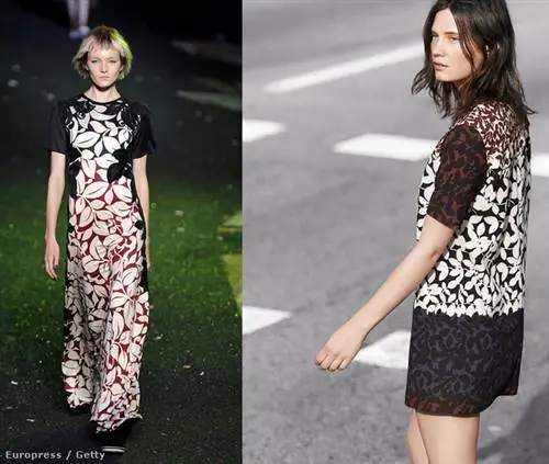 Слева - платье Джейкобс, справа - версия Zara за 14 995 форинтов