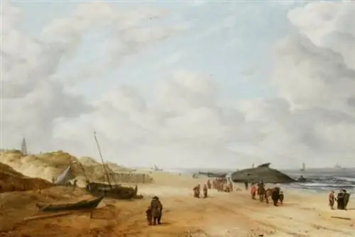 Выброшенный на берег кит появился на картине в Германии