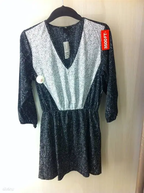 H&M: платье из синтетического волокна стоит 3500 форинтов вместо 5990 форинтов, да ладно!