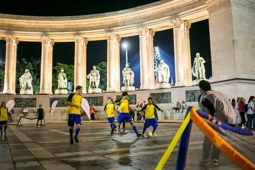 Ночь движения: толпы заполонили городской парк