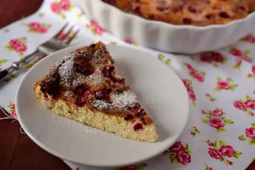Малиновый творожный пирог2