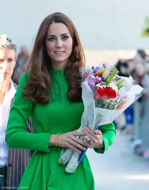 Еще одна фотография из новозеландского тура, на руке у Каталин, как будто снова увидела что-то знакомое…