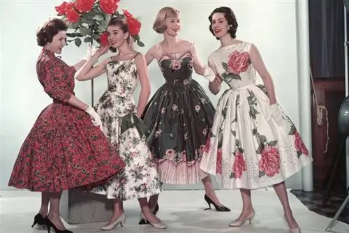 Так носили цветочный узор в прошлом веке