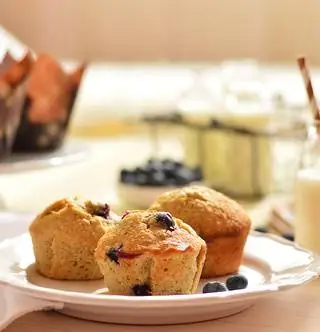 Чернично-банановый маффин