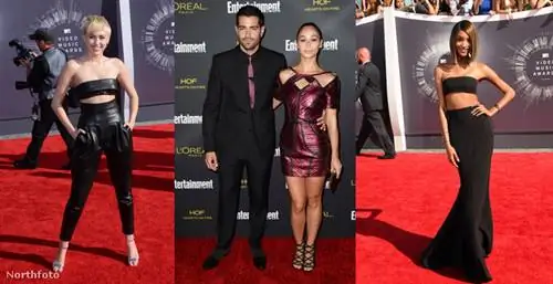 Майли Сайрус одета необычно для нее, Кара Сантана позирует в платье Abodi, и даже топ в полоску хорошо смотрится на модели Джордан Данн