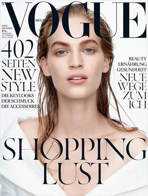 Аксенте Ванесса во второй раз попала на обложку немецкого Vogue