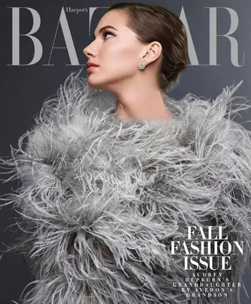 Внучка Одри Хепберн на обложке Harper’s Bazaar