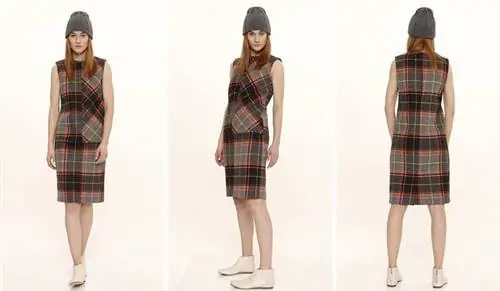 Слитный купальник без рукавов в клетку из коллекции Tomcsányi