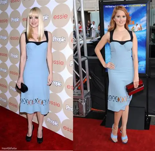 Анна Фэрис и Дебби Райан предпочитают небесно-голубой цвет