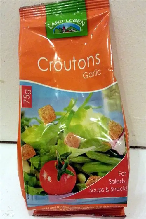 Чесночный гренок (т.е. хлебный кубик)