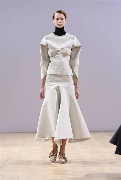 Юбка длиной до щиколотки белого морковного оттенка