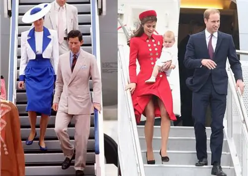 Принцесса Диана выходит из самолета в роли стюардессы Кэтрин… По мнению жестоких критиков