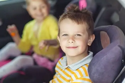 Запрещено сажать ребенка впереди, хотя это безопаснее