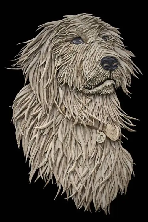 Собака из картона с невероятной детализацией