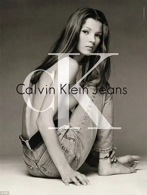 Кости Кейт Мосс звенели на плакате Calvin Klein 1992 года