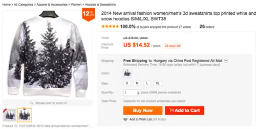 Бутик DVA продает эту толстовку чуть менее 3000 форинтов за 13 000 форинтов