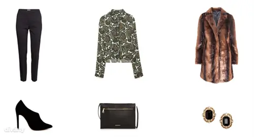 Пальто - 17 900 форинтов (F&F), блузка - 9 995 форинтов (Zara), брюки - 5 990 форинтов (H&M), серьги - 990 форинтов (H&M), сумка - 6 295 форинтов (Mango), ботильоны - 60 евро (Asos)