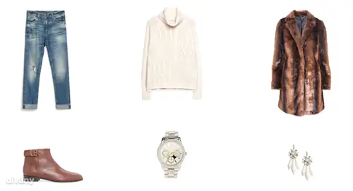 Пальто - 17 900 форинтов (F&F), водолазка - 5 595 форинтов (Stradivarius), джинсы - 6 995 форинтов (Zara), серьги - 1 990 форинтов (H&M), часы - 5 900 форинтов (F&F), ботильоны - 27 995 форинтов (Mango)