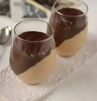 Настоящий ванильный и шоколадный пудинг, домашний, быстрый