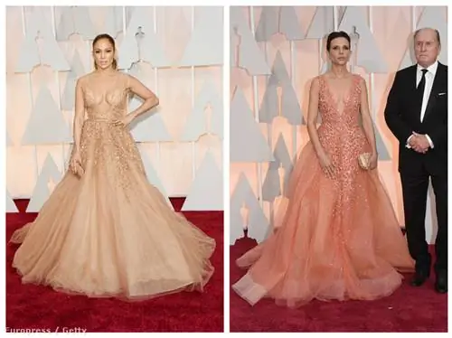 Дженнифер Лопес и Лусиана Педраса на церемонии «Оскар»