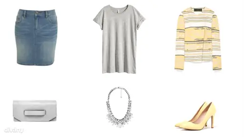 Юбка - 4890 форинтов (F&F), футболка - 1990 форинтов (H&M), куртка - 19995 форинтов (Zara), сумка - 88,08 евро (Matt & Nat/Asos), ожерелье - 8995 форинтов (Mango), туфли - 6995 форинтов (Бершка)