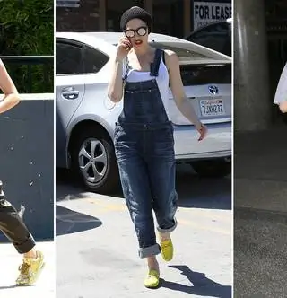 Вот как знаменитости носят брюки в саду