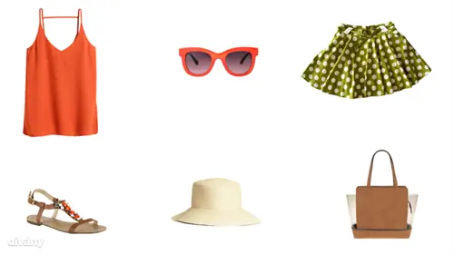 Верх - 3990 HUF (H&M), солнцезащитные очки - 5595 HUF (Mango), юбка - 10900 HUF (Asia Center), сандалии - 5900 HUF (F&F), головной убор - 3490 HUF (H&M), сумка - 8995 HUF (Parfois)