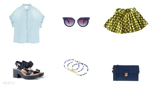 Джинсы - 9 995 форинтов (Zara), солнцезащитные очки - 32,88 евро (Jeepers Peepers/Asos), юбка - 10 900 форинтов (Asia Center), сандалии - 12 995 форинтов (Stradivarius), браслеты - 4 595 форинтов (Mango), сумка - 5 995 форинтов (Parfois).)