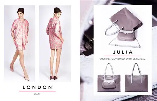 В весенне-летней коллекции ENIHORN 2015 переплетаются два разных, но гармоничных мира. На фото сумка JULIA, которую днем можно использовать как шоппер, а вечером ее передний карман можно превратить в мини-сумку