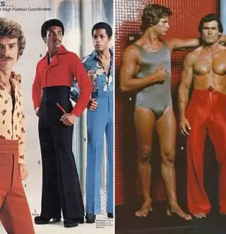 Мужчины в 70-х одевались скромнее