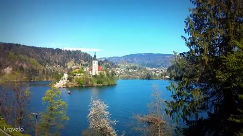 Озеро Блед - Вид с террасы бывшего дома отдыха Тито