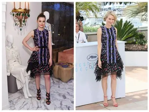 Это уже платье Питера Пилотто. Два, если быть точным