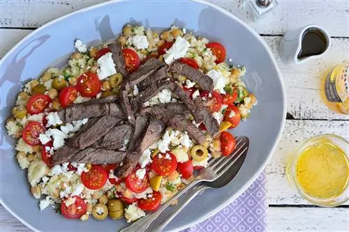 Сделай салат из остатков жареного мяса